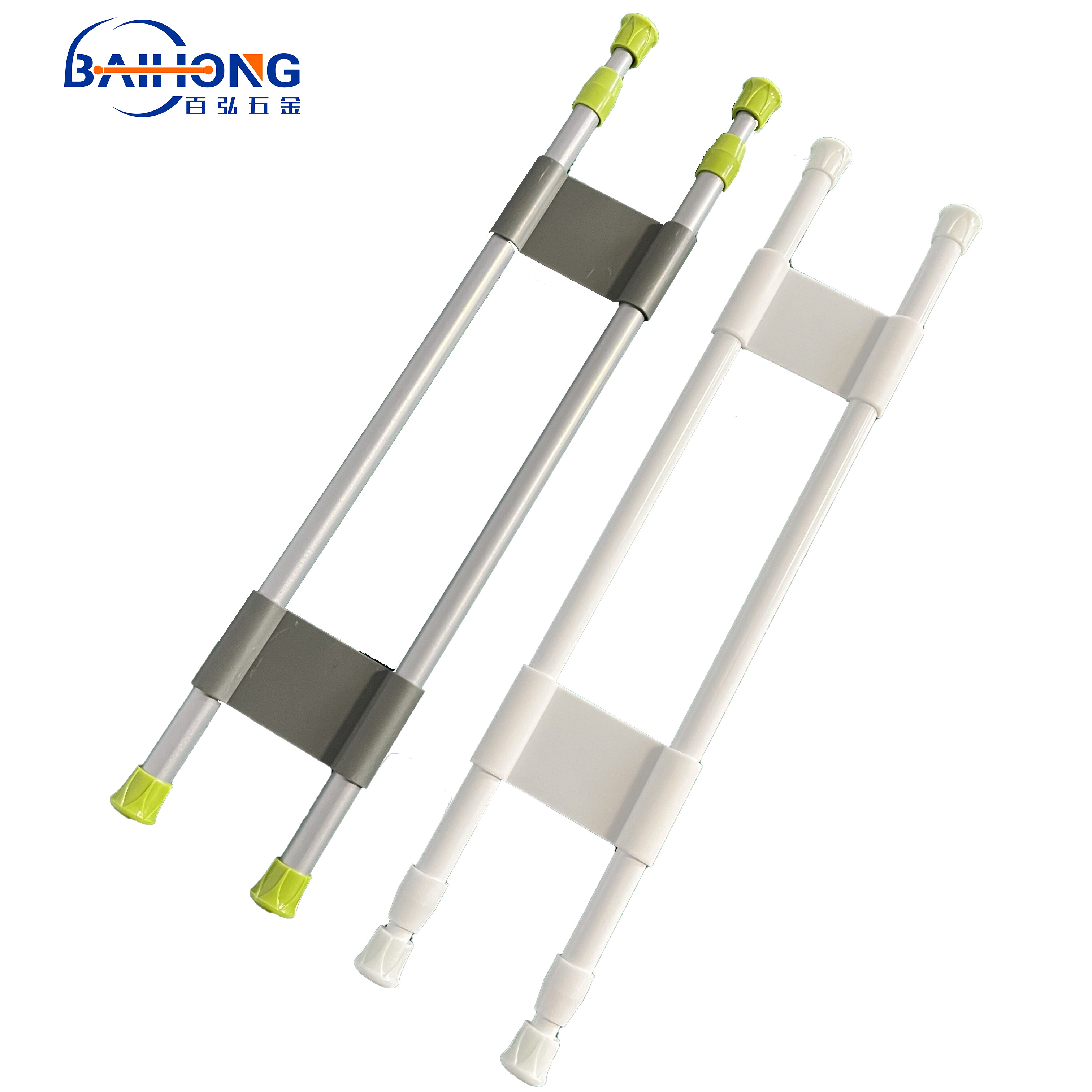 Double Refrigerator Bar Features Spring-Loaded Tension Bars Extend 19-Inches to 34-Inches 
