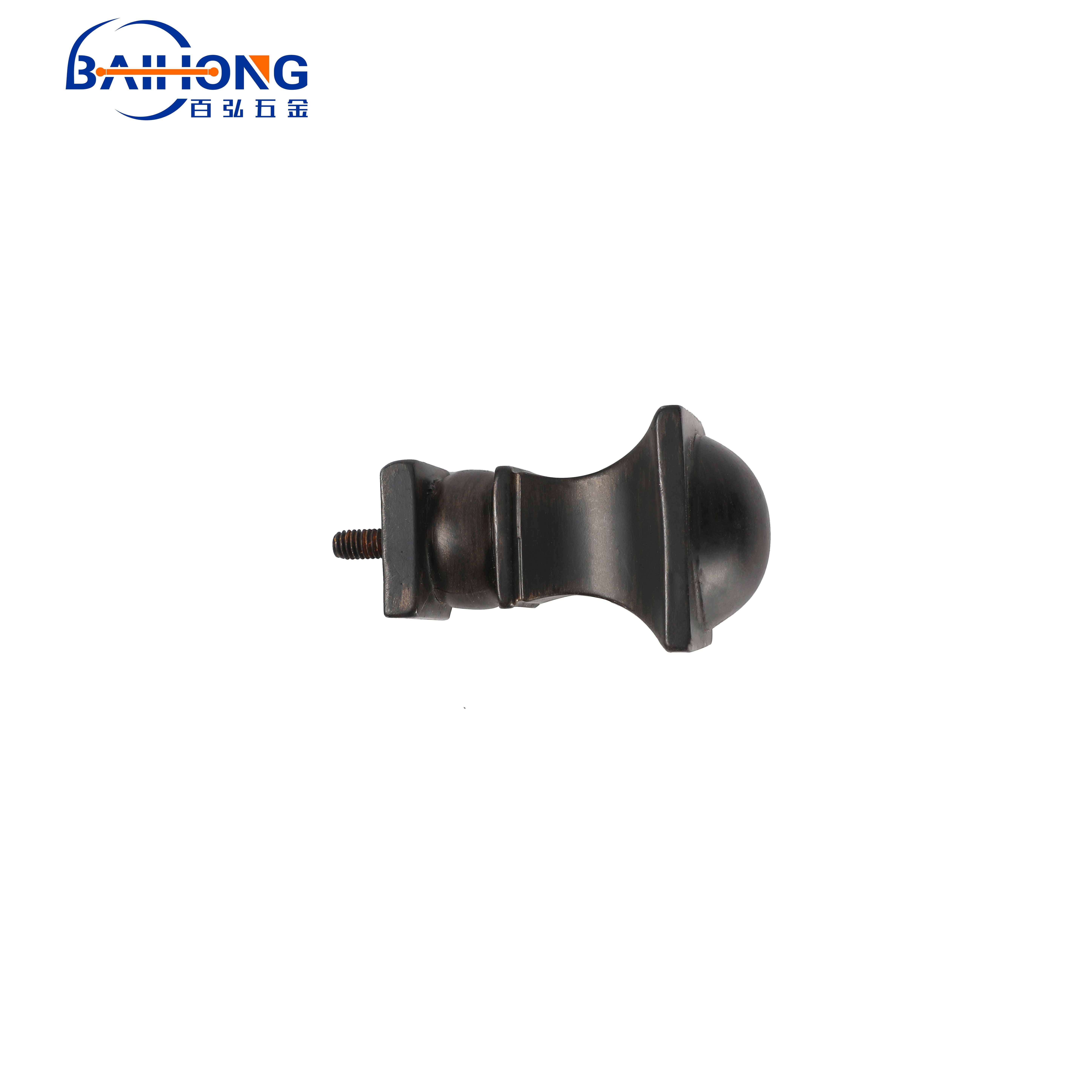 Simple resin finials, resin curtain rod headdress | Baihong Hardware