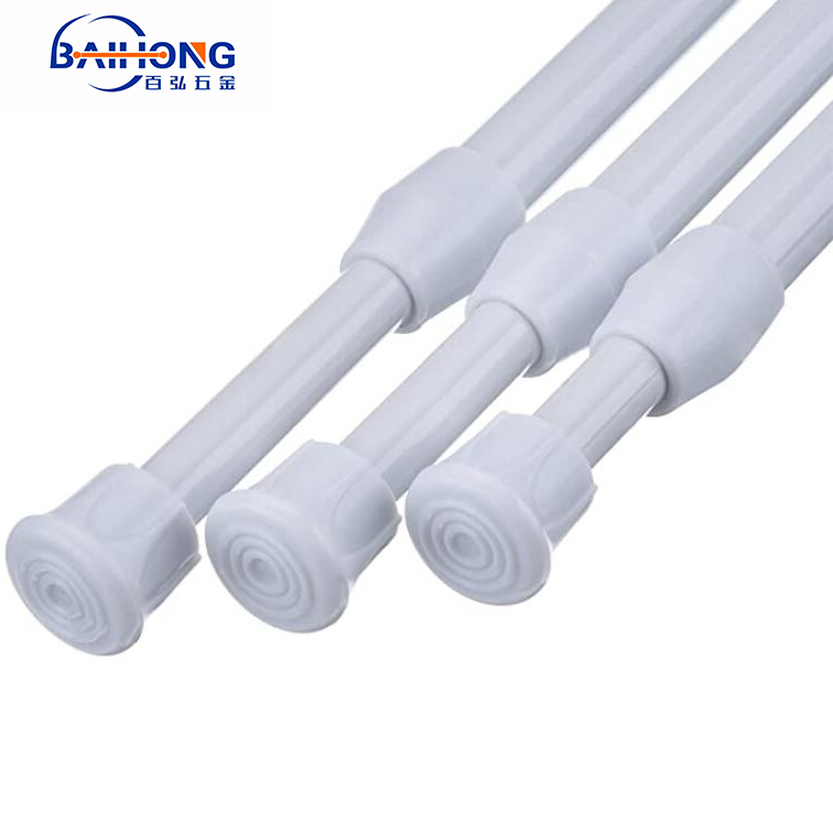 shower curtain rod no drill extendable rod 